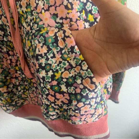 Anthropologie Conditions Apply Floral Hoodie Botanical Pattern Size Small - Picture 8 of 13